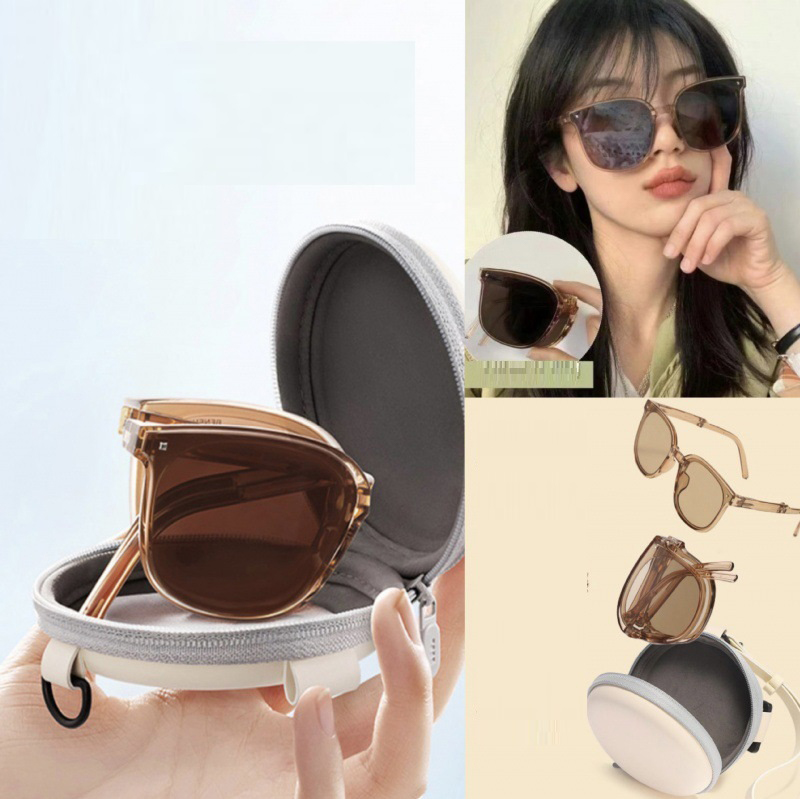 Portable Folding Sunglasses Case Eyeglasses Bag