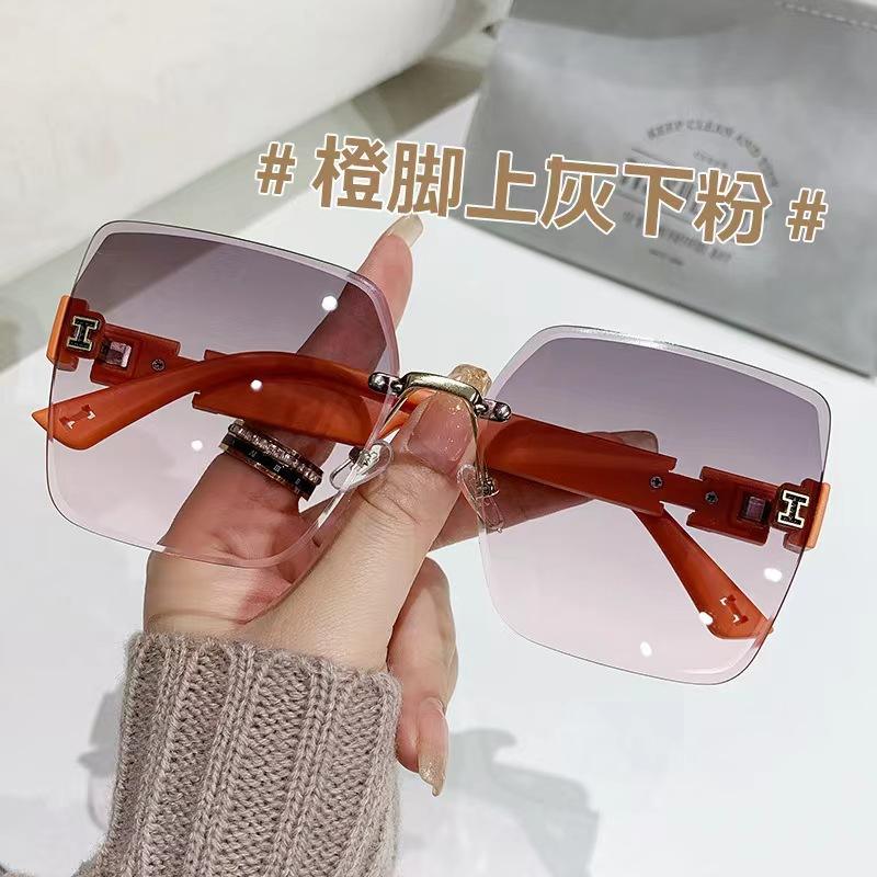 Ins Large Frame Slimming Sunglasses Without Frame