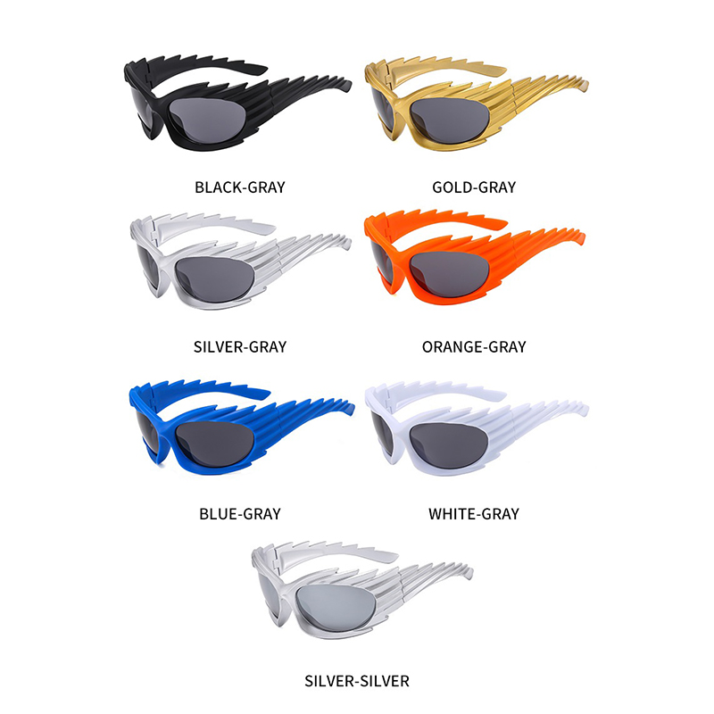 Unisex Outdoor Hedgehog Shape Y2k Sports Sunglasses