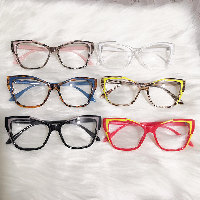 Cat Eye Glasses Frame Anti Blue Light Flat Glasses