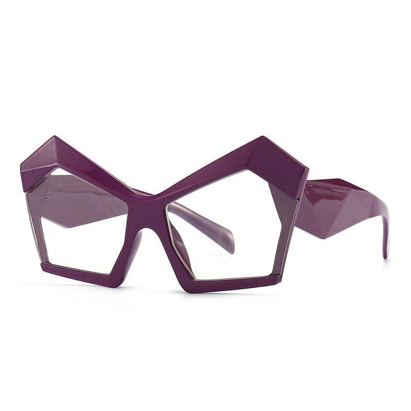 Fashion UV400 Cat Eye Irregular Polygon Glasses Frames