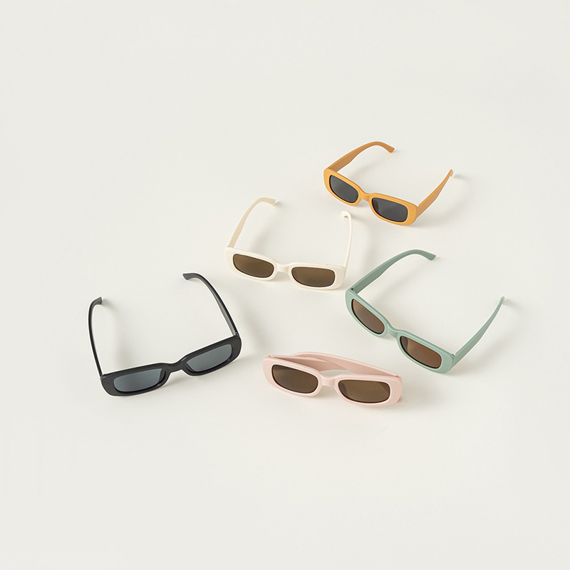 Vintage Cute Resin Kids Rectangle Frame Sunglasses