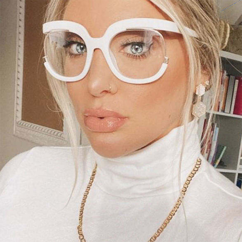 Fashion Oversized Round Clear Eyeglass Frames Glasses