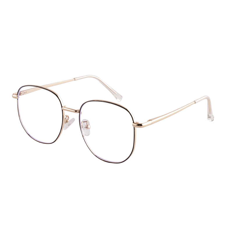 Unisex Vintage Round Myopia Flat Lens Glasses Frame