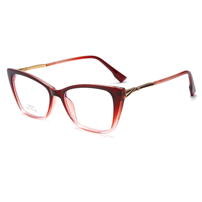 Fashion Cat Eye Flat Mirror Eyeglass Frame Retro TR90 Glasses