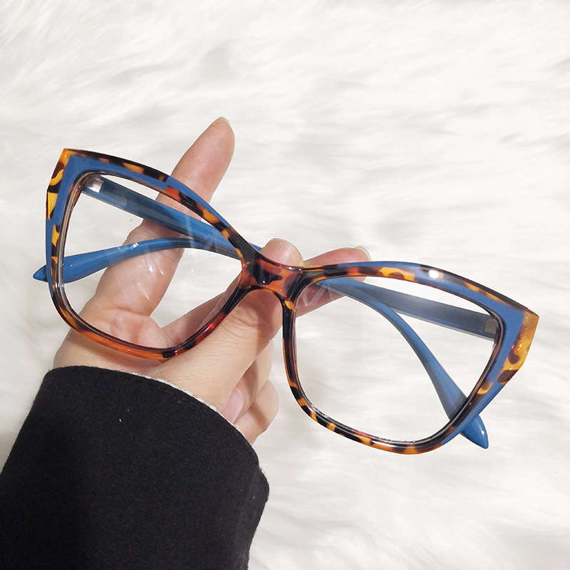 Cat Eye Glasses Frame Anti Blue Light Flat Glasses