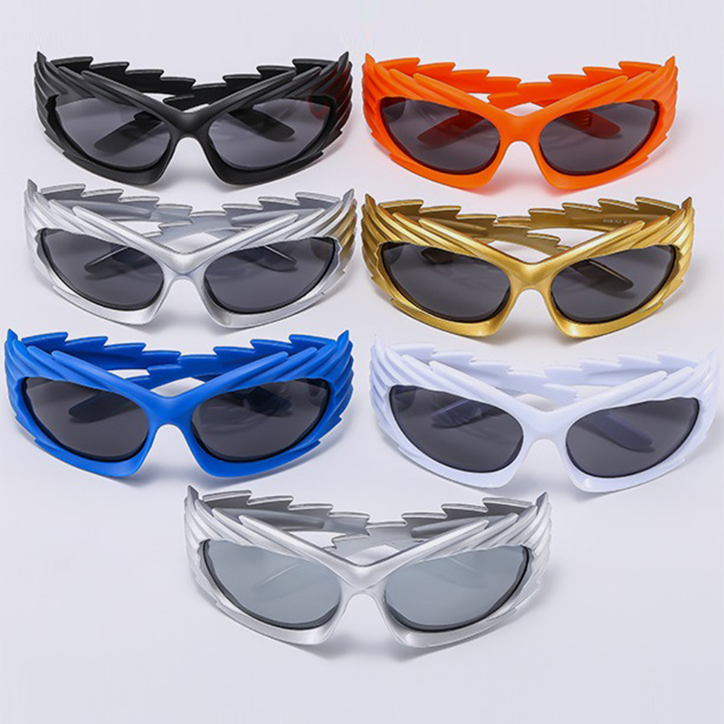 Unisex Outdoor Hedgehog Shape Y2k Sports Sunglasses