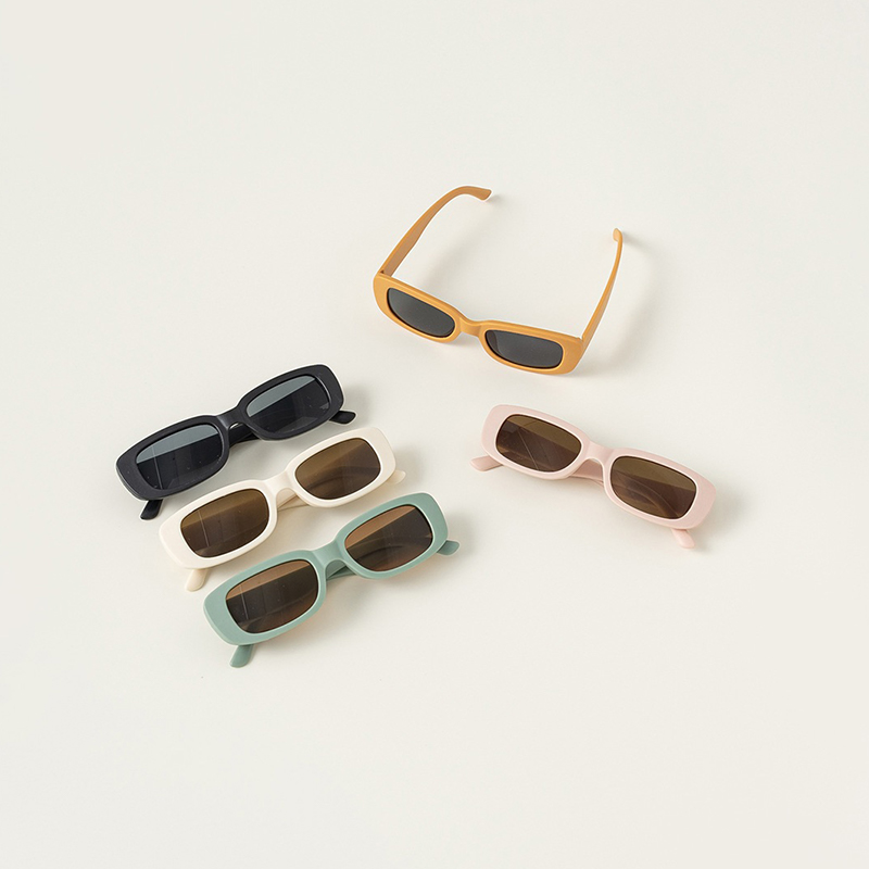 Vintage Cute Resin Kids Rectangle Frame Sunglasses