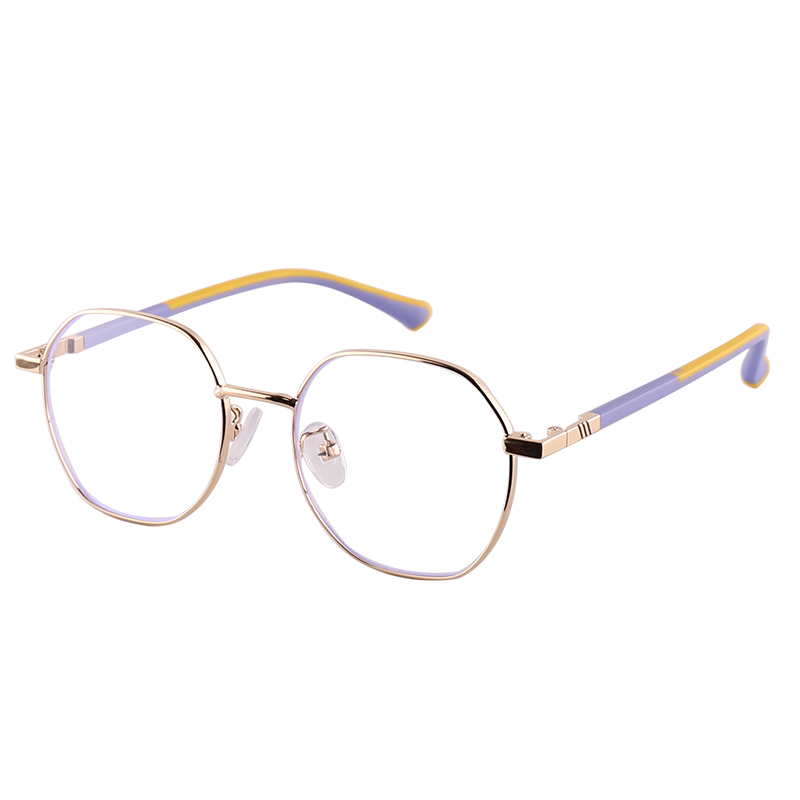 Classic Unisex Metal Frame Glasses Flat Kid's Glasses