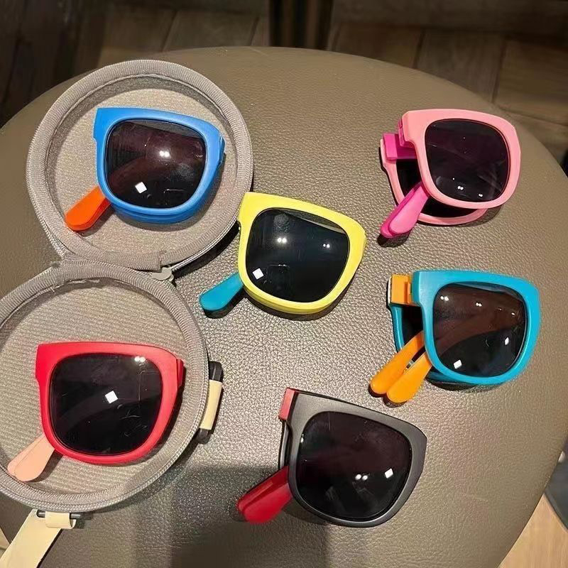 Kids Sun Shades Multi Colors UV Protection Folding Sunglasses