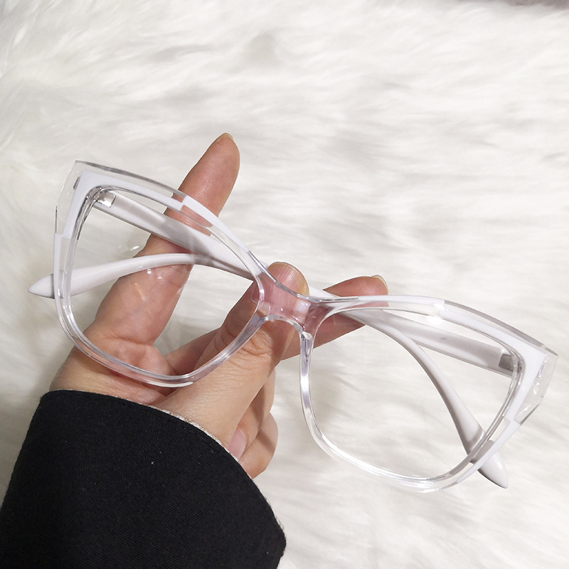 Cat Eye Glasses Frame Anti Blue Light Flat Glasses