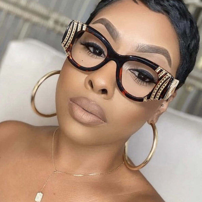 Oversized Exaggerated Cat Eye Thick Frame Optical Glasses