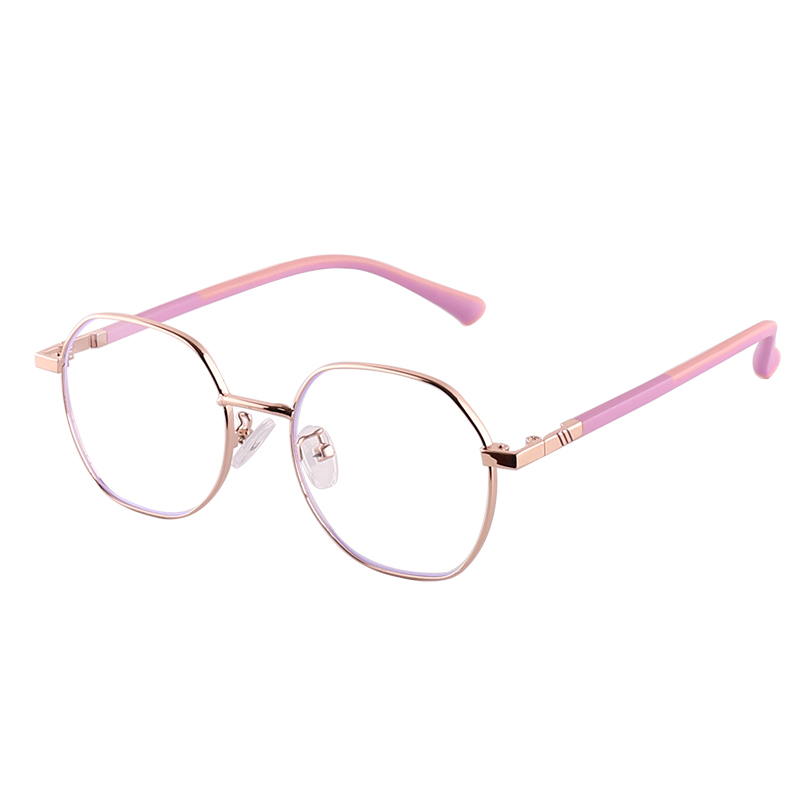 Classic Unisex Metal Frame Glasses Flat Kid's Glasses