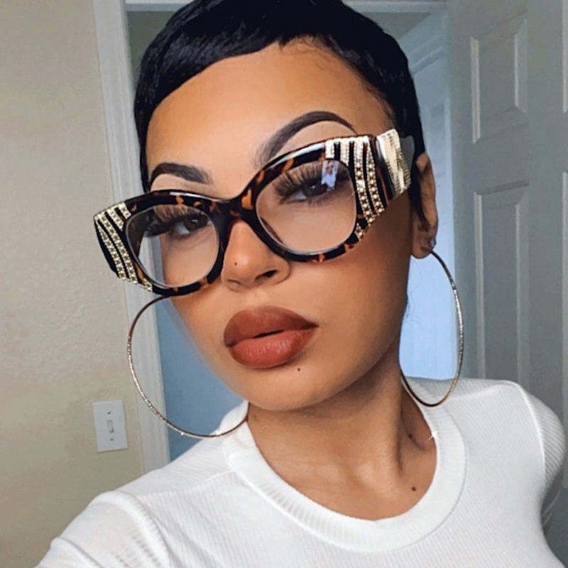 Oversized Exaggerated Cat Eye Thick Frame Optical Glasses