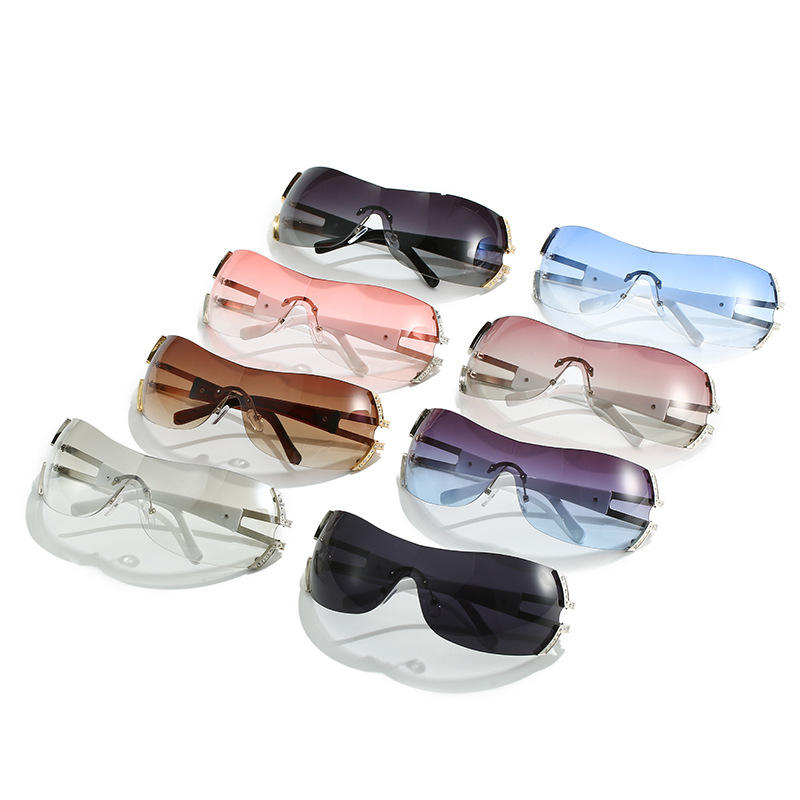 Fashion Designer Shades Frameless Women UV400 Sunglasses