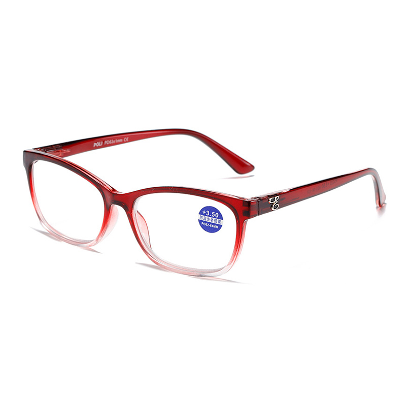 Anti-Blue Light Transparent Gradient Reading Glasses for the Elderly