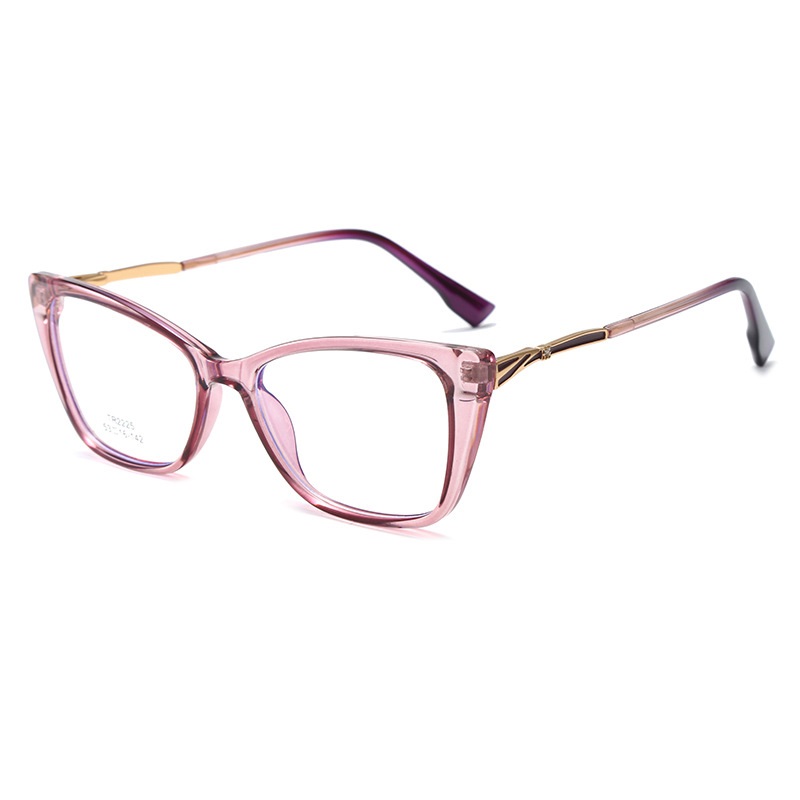 Fashion Cat Eye Flat Mirror Eyeglass Frame Retro TR90 Glasses