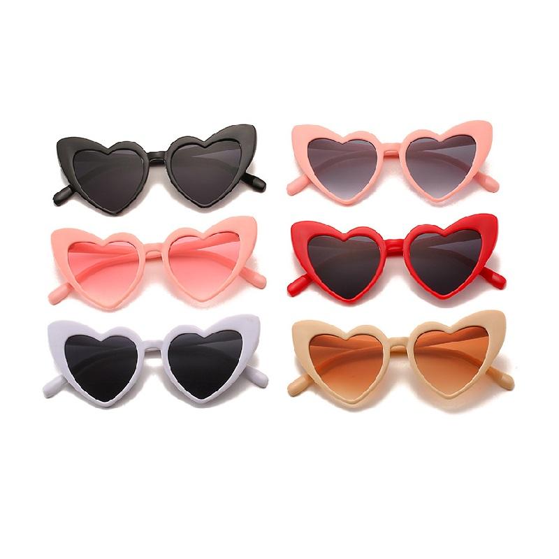 Comfortable Little Girl Kids Heart Shaped Baby Sunglasses