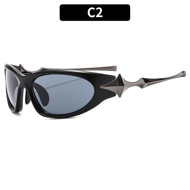 Silver Fashion Eyewear Vintage Y2k Cycling Sunglasses