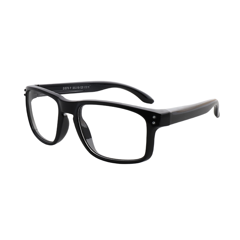 Black Square Frame Plastic Spectacle Lens Glasses For Children