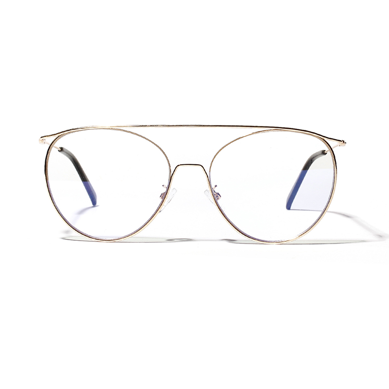 Oversized Vintage Round Metal Frame Optical Glasses