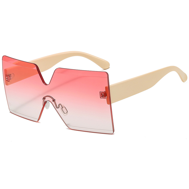 One Piece Lens Oversized Square Ocean Film Sunglasses