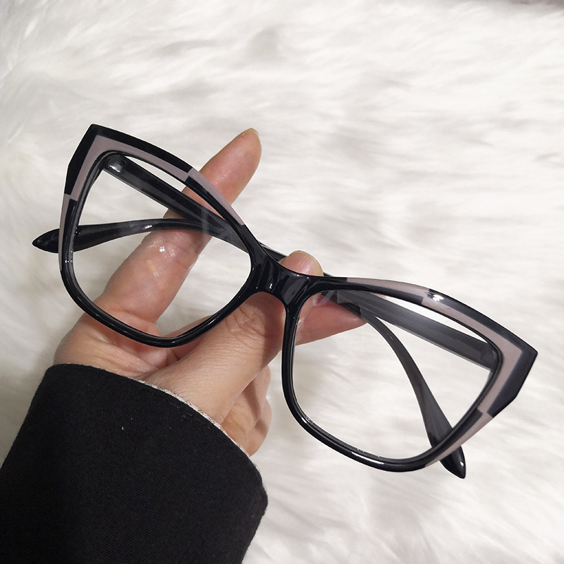 Cat Eye Glasses Frame Anti Blue Light Flat Glasses