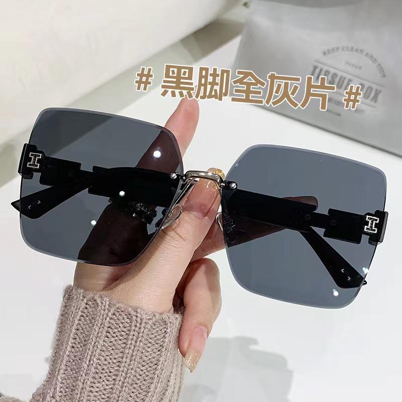 Ins Large Frame Slimming Sunglasses Without Frame