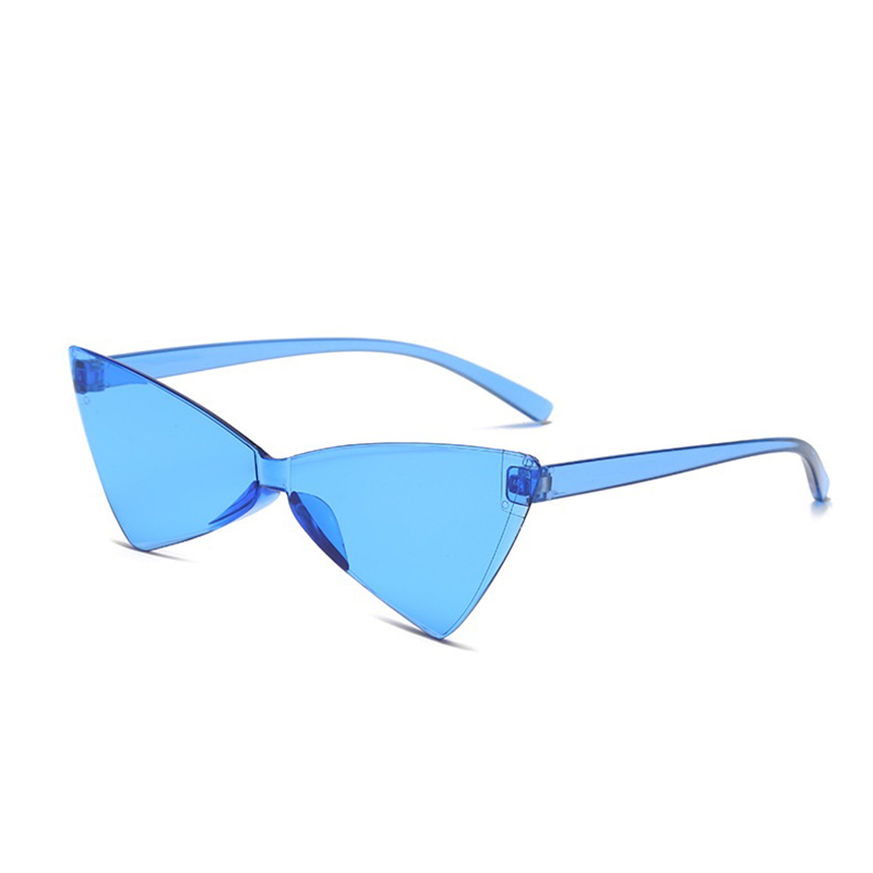 Personality Vintage Butterfly Frame Rimless Sunglasses