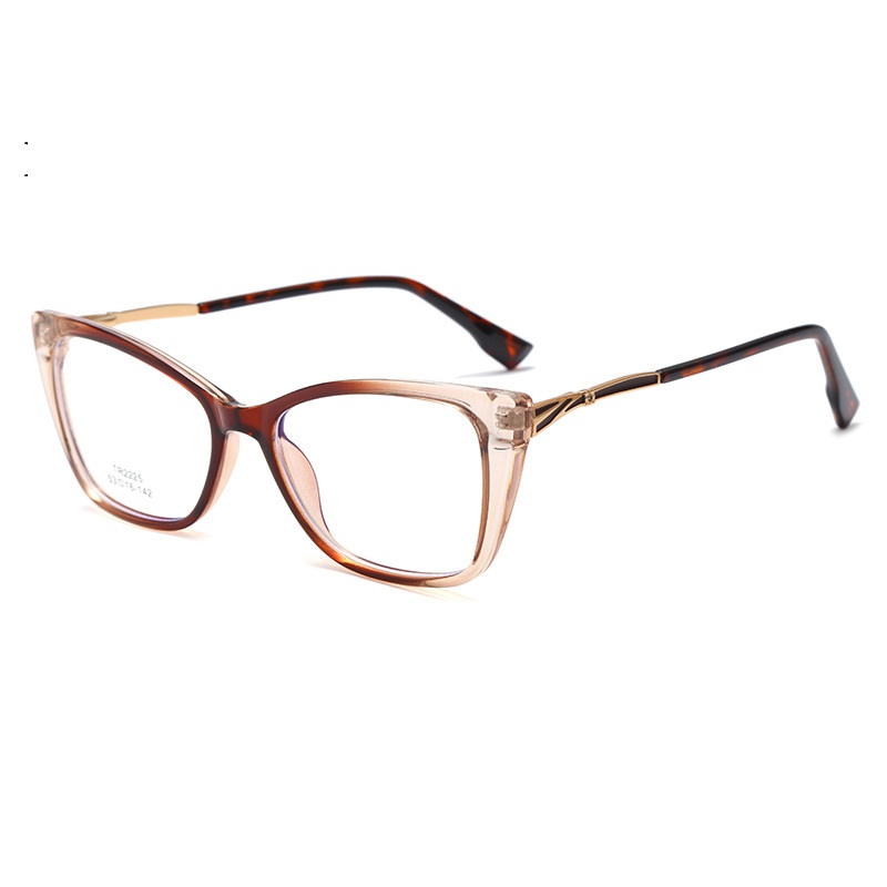 Fashion Cat Eye Flat Mirror Eyeglass Frame Retro TR90 Glasses