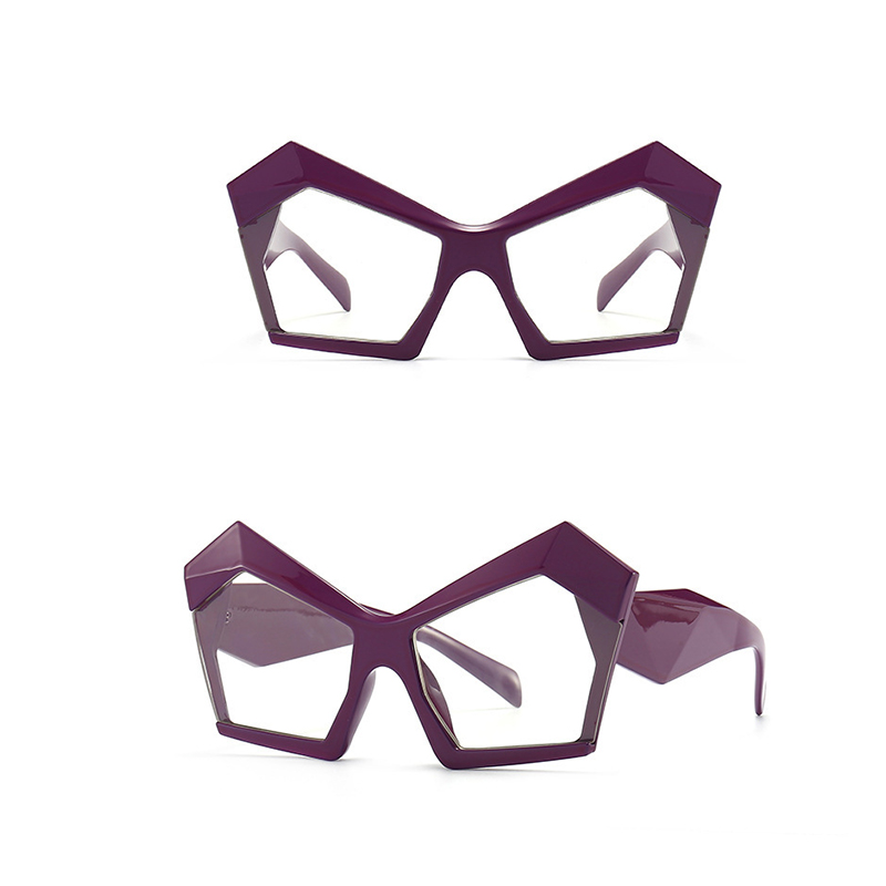 Fashion UV400 Cat Eye Irregular Polygon Glasses Frames