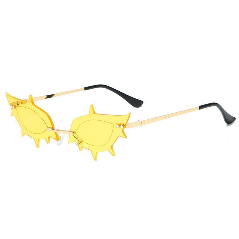 Unisex Exaggerated Rimless Spike Sunglasses