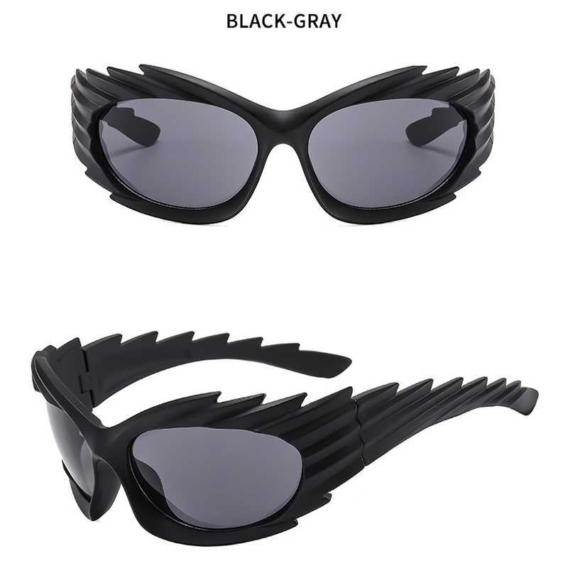 Unisex Outdoor Hedgehog Shape Y2k Sports Sunglasses