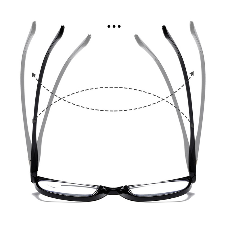 Anti-Blue Light Transparent Gradient Reading Glasses for the Elderly