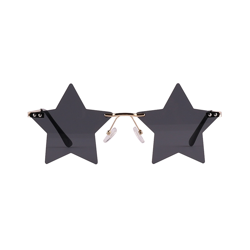 Colorful Funny Party Star Shape Rimless Sunglasses