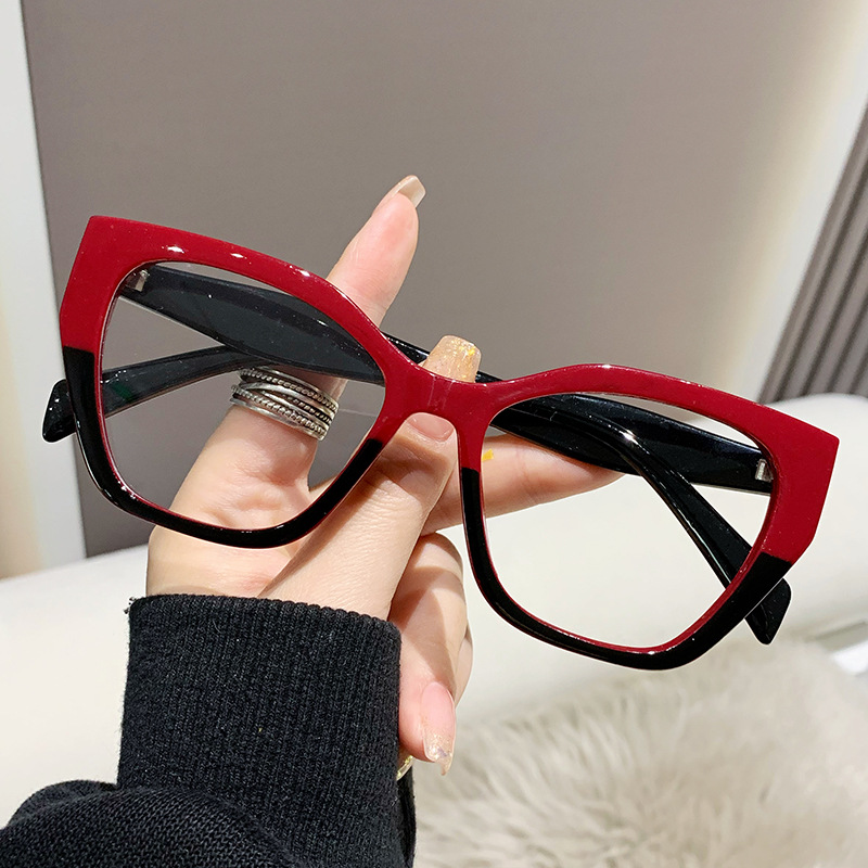 Cat Eye Lens PC Eyeglass Frame Anti Blue Light Glasses