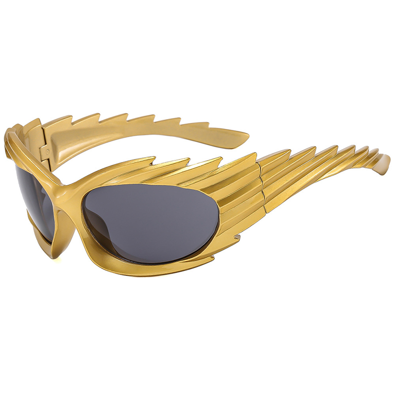 Unisex Outdoor Hedgehog Shape Y2k Sports Sunglasses