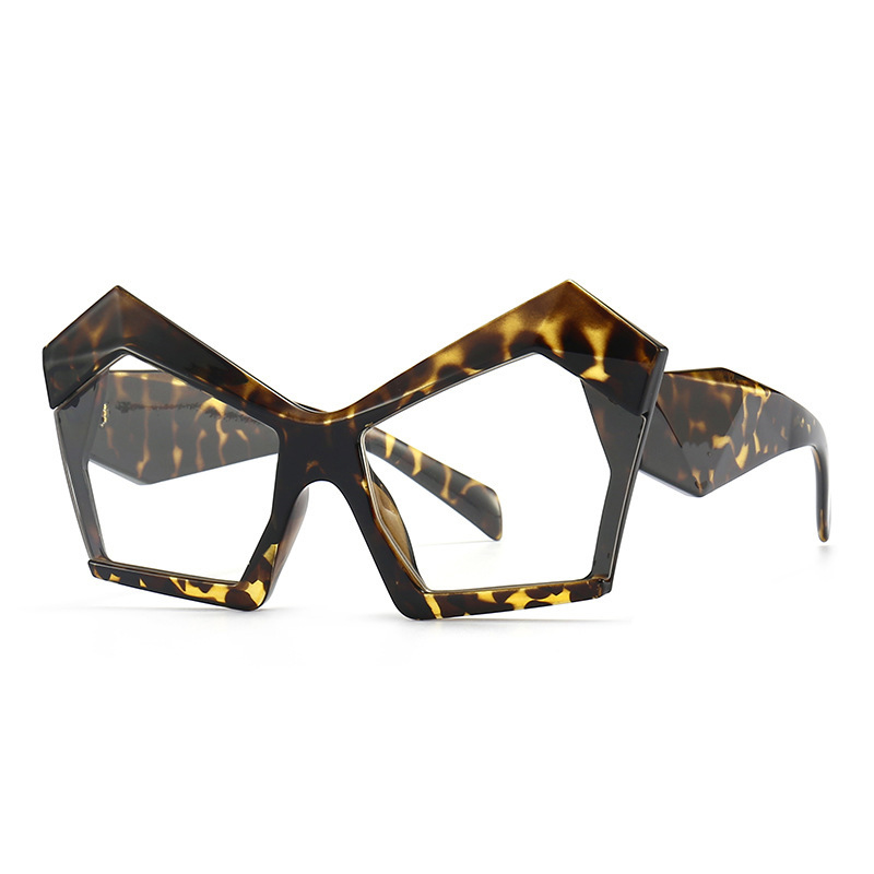 Fashion UV400 Cat Eye Irregular Polygon Glasses Frames