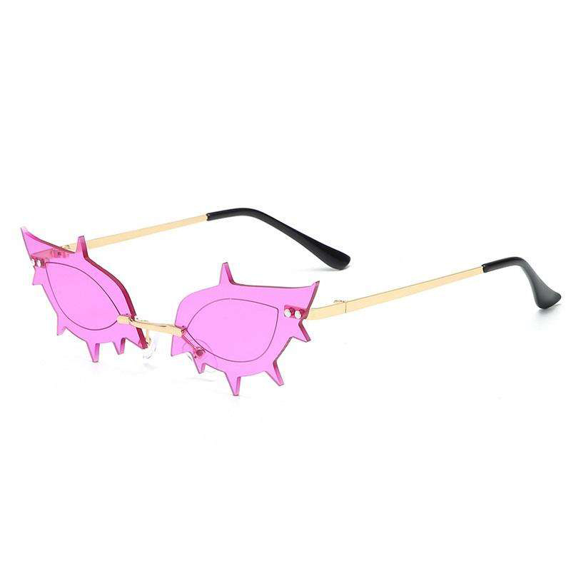 Unisex Exaggerated Rimless Spike Sunglasses