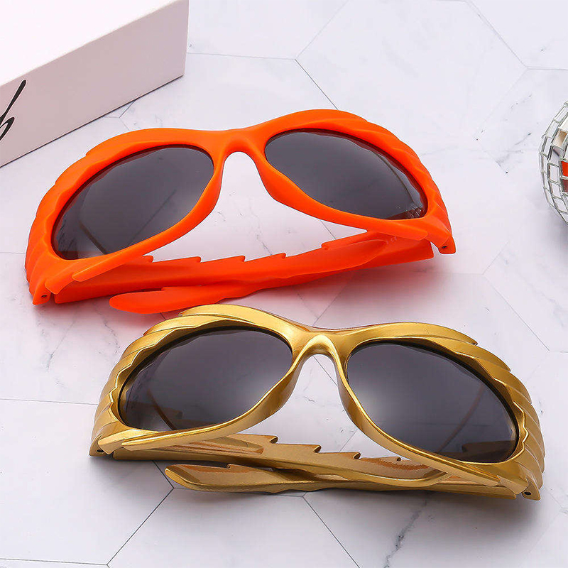 Unisex Outdoor Hedgehog Shape Y2k Sports Sunglasses