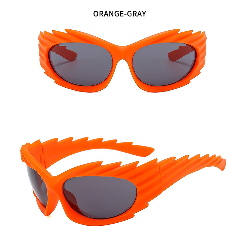 Unisex Outdoor Hedgehog Shape Y2k Sports Sunglasses