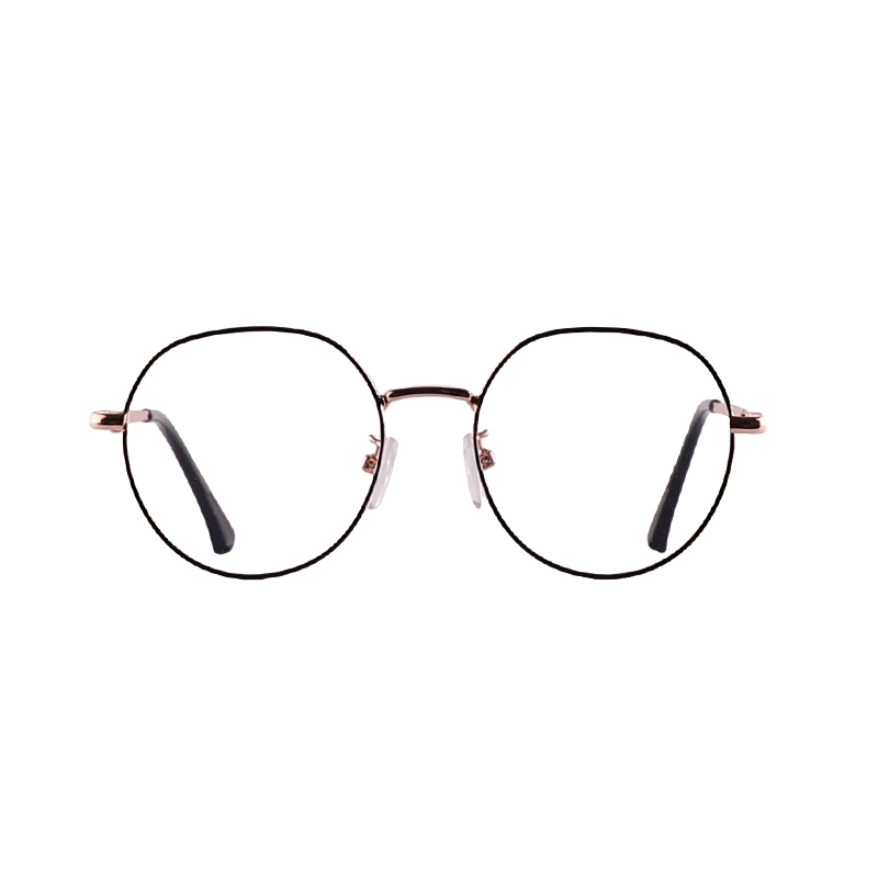 Vintage Round Frame Optical Mirror Anti Blue Light Glasses