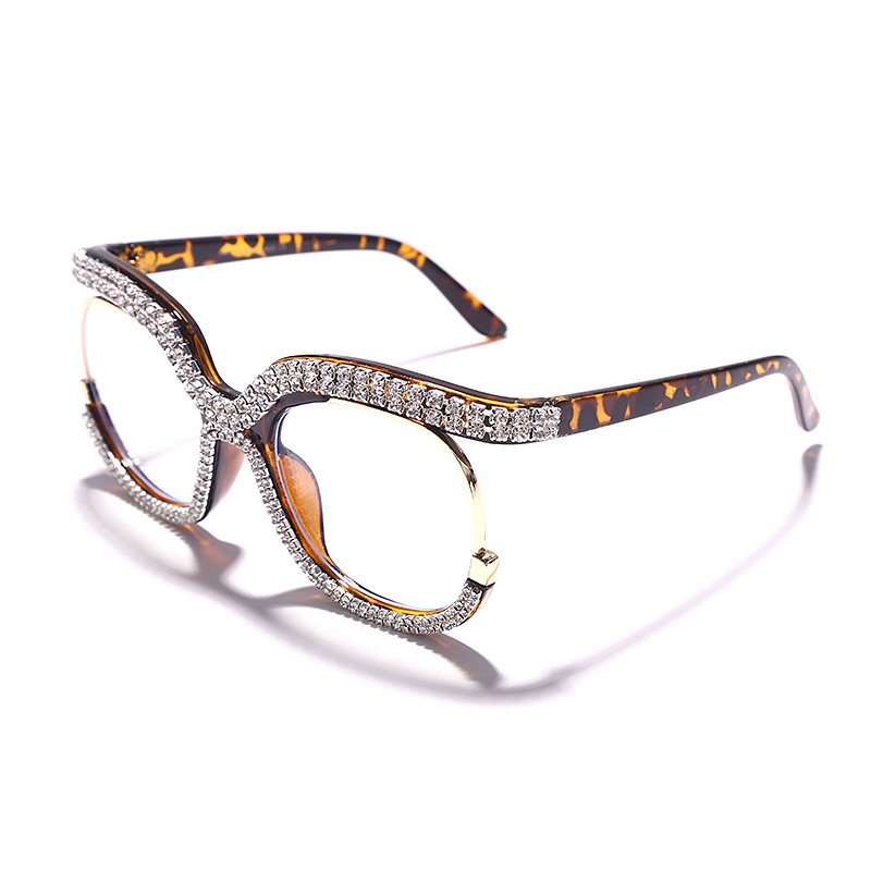 Retro Square Optical Glasses Frames Diamond Eyewear