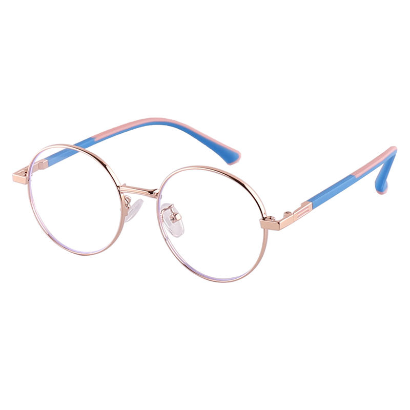 PC Round Frame Mirror Blue Light Blocking Glasses