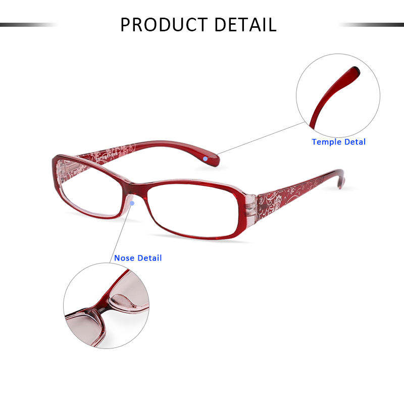 Women Plastic Square Frame Reading Glasses