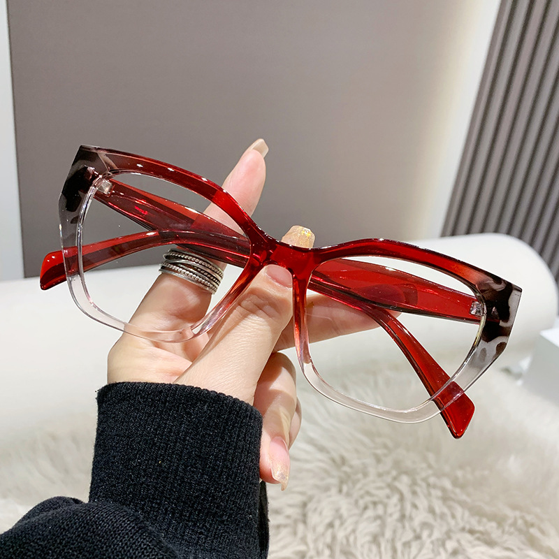 Cat Eye Lens PC Eyeglass Frame Anti Blue Light Glasses